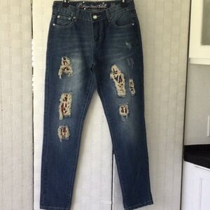 P4:13 Woman’s P Four One Three Jeans Size 27 color blue washable New #488